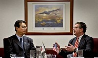 US pledges defense cooperation with Japan, RoK
